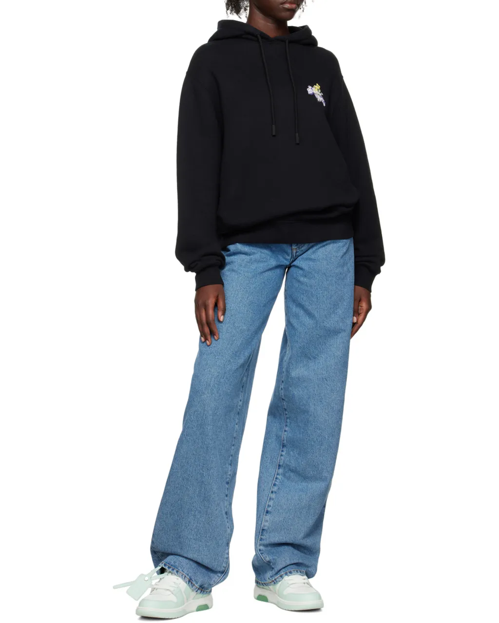Floral Arrows-Print Hoodie