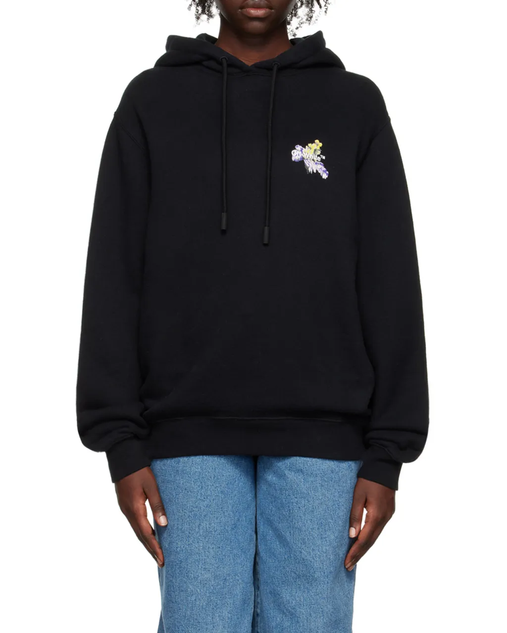 Floral Arrows-Print Hoodie