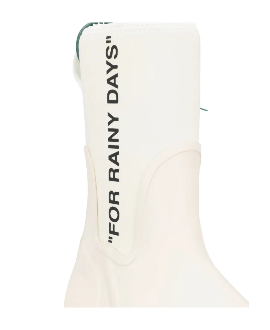 Slogan-Print Ankle Boots