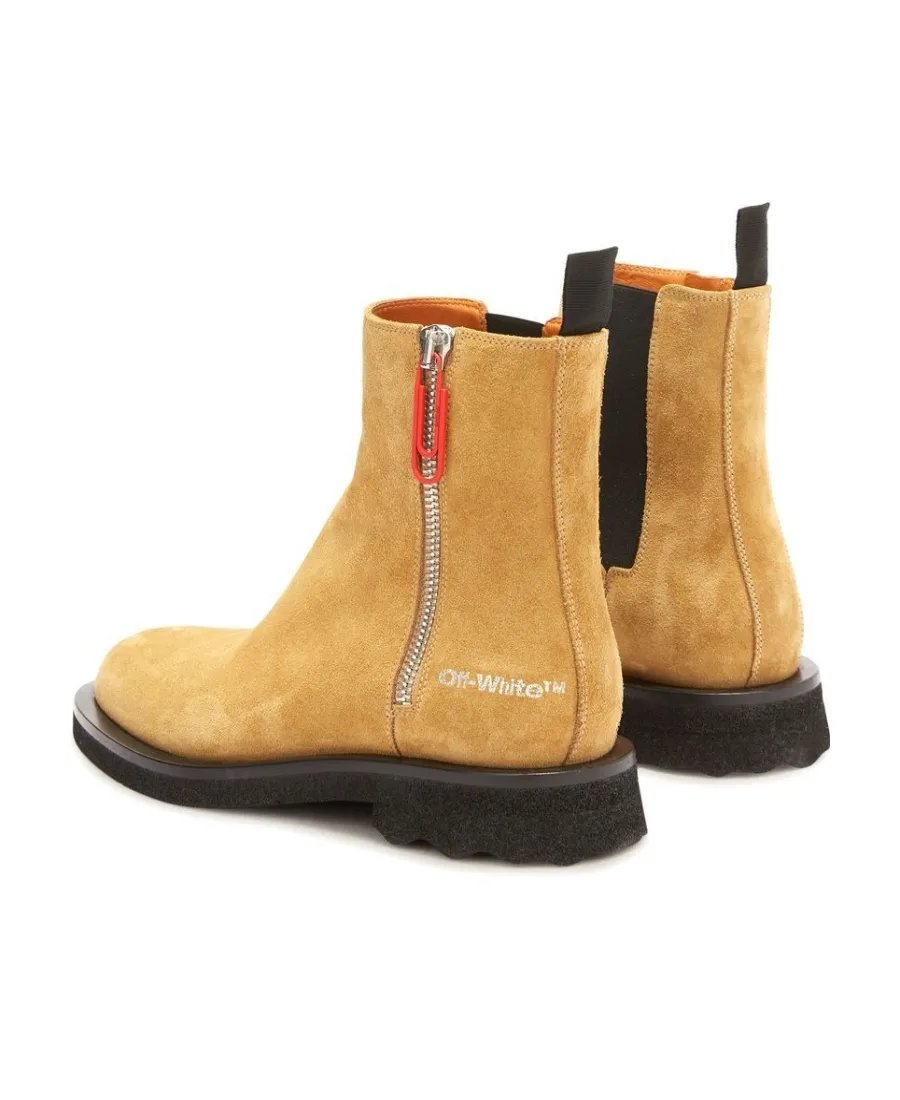 Logo Printed Zipped Ankle Boots