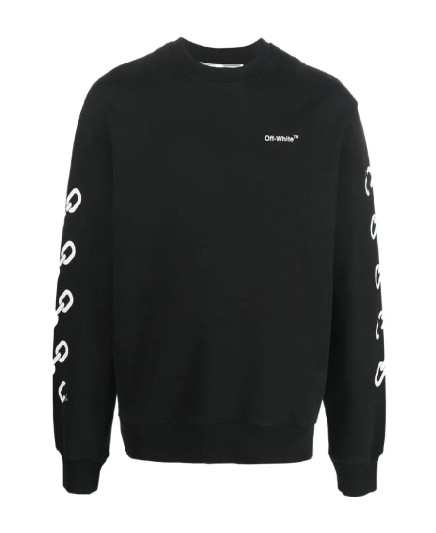 Chain Arrow Logo Printed Crewneck Sweatshirt