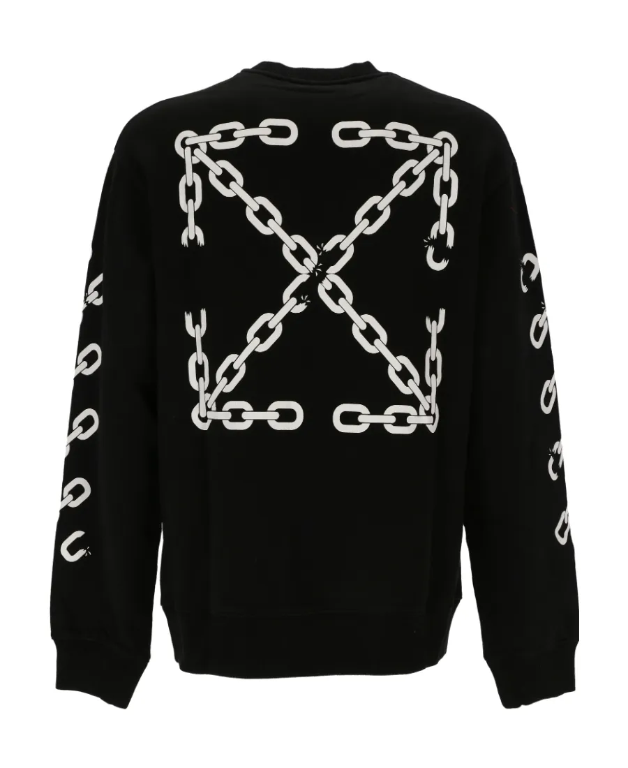 Chain Arrow Logo Printed Crewneck Sweatshirt