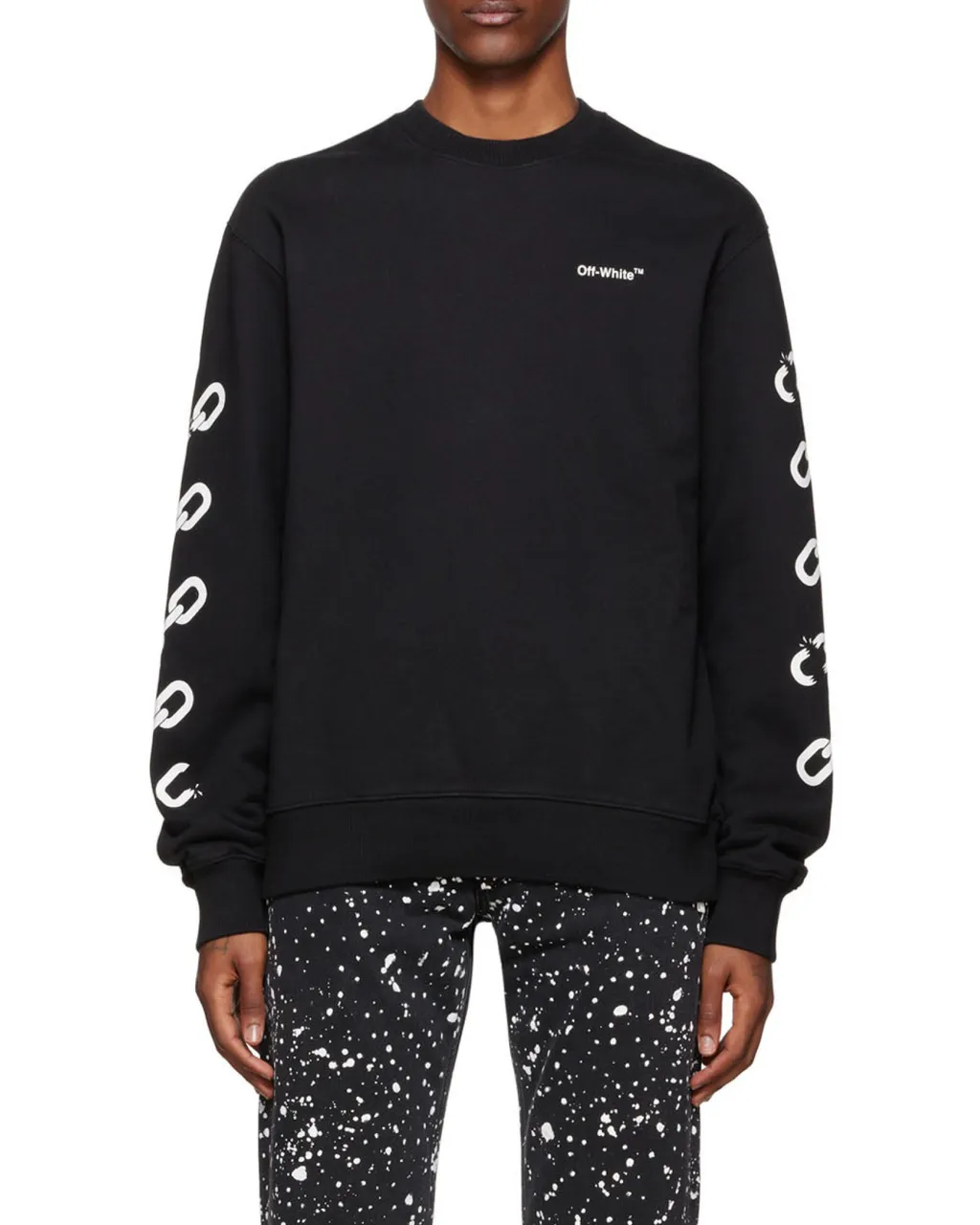 Chain Arrow Logo Printed Crewneck Sweatshirt