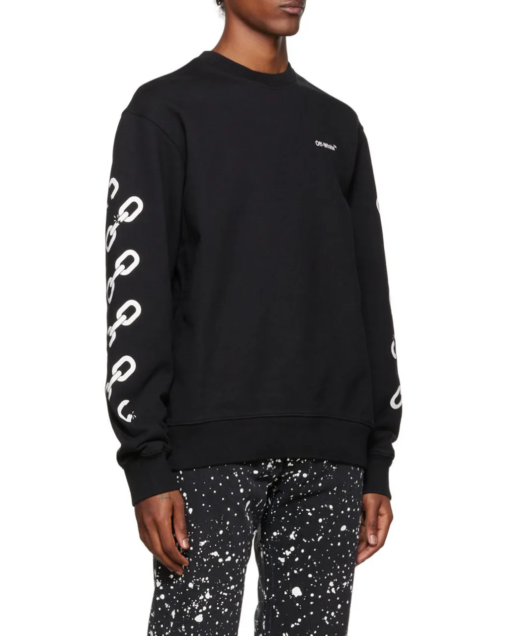 Chain Arrow Logo Printed Crewneck Sweatshirt