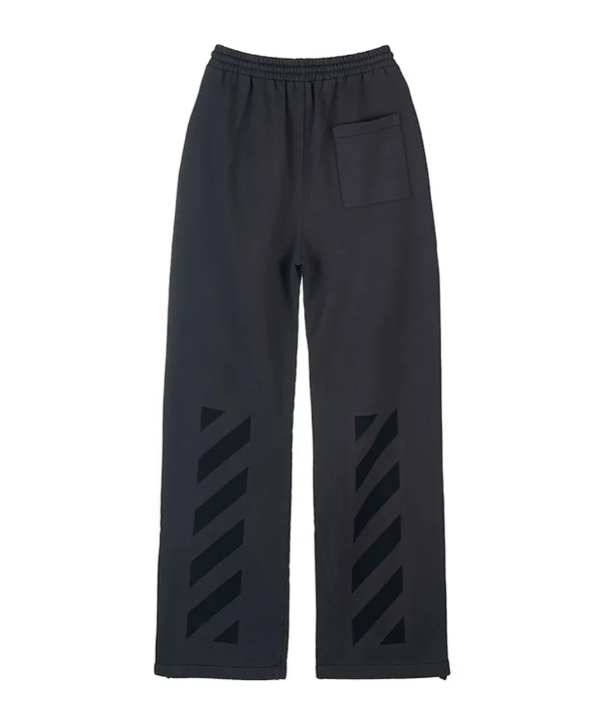 Wide-Leg Cotton Track Pants
