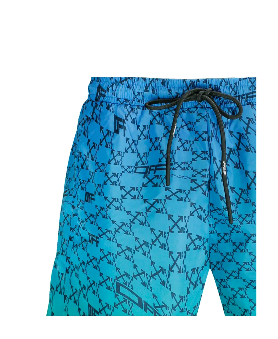 Arrows Monogram-Print Swim Trunks
