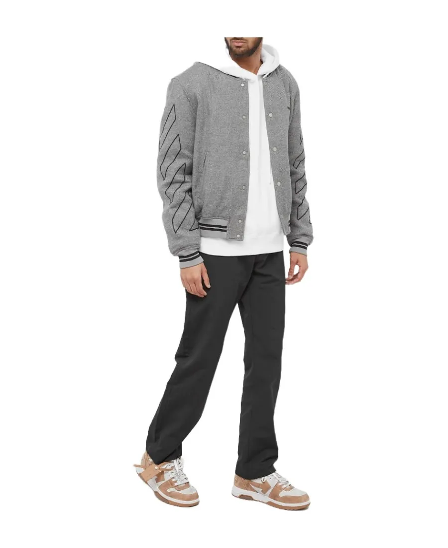 Diag-Stripe Bomber Jacket