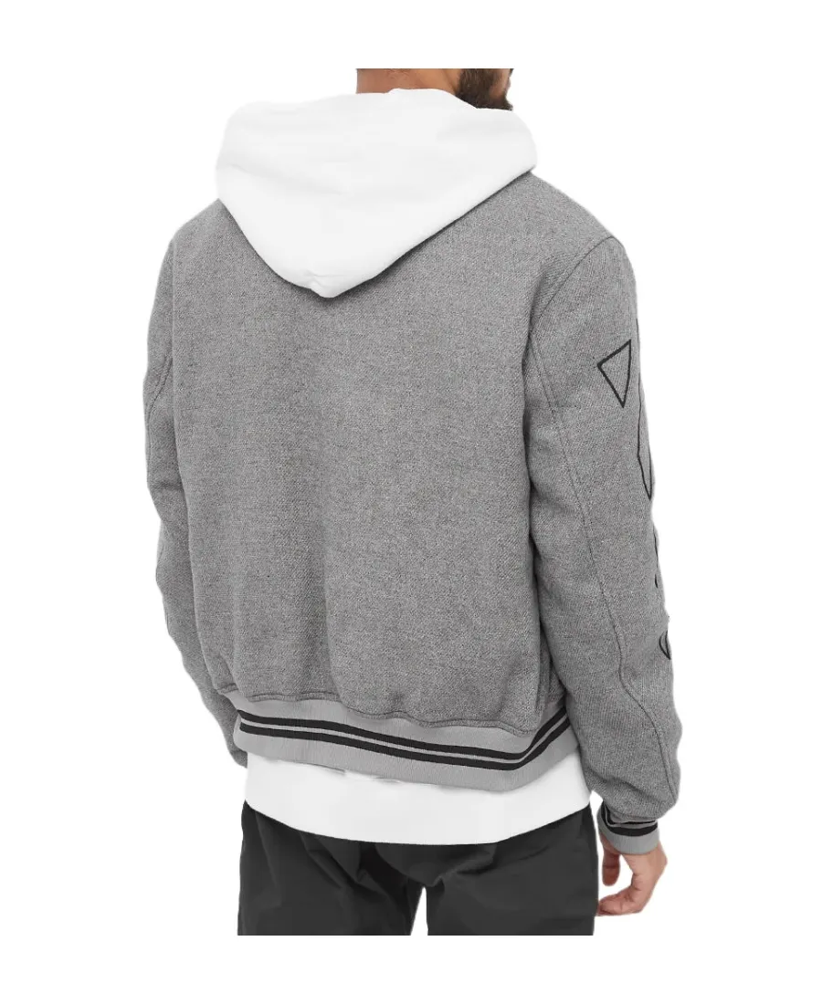 Diag-Stripe Bomber Jacket