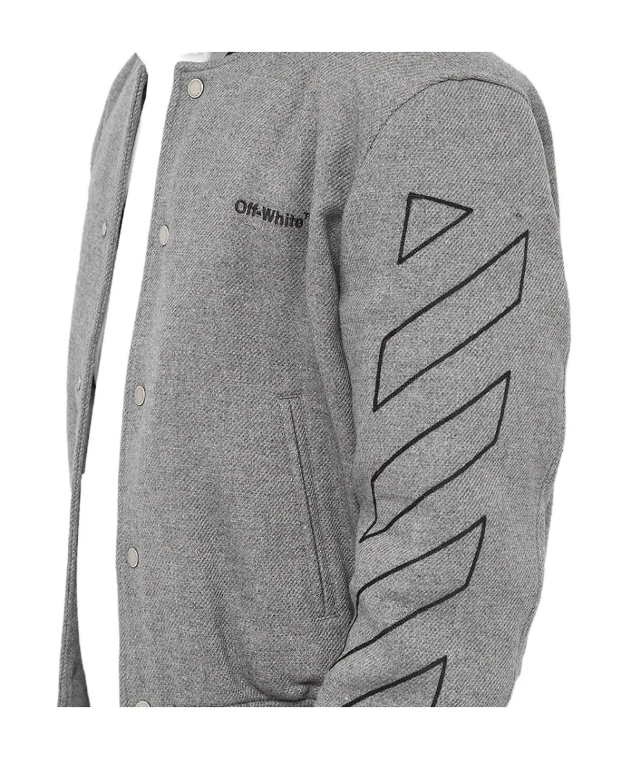 Diag-Stripe Bomber Jacket