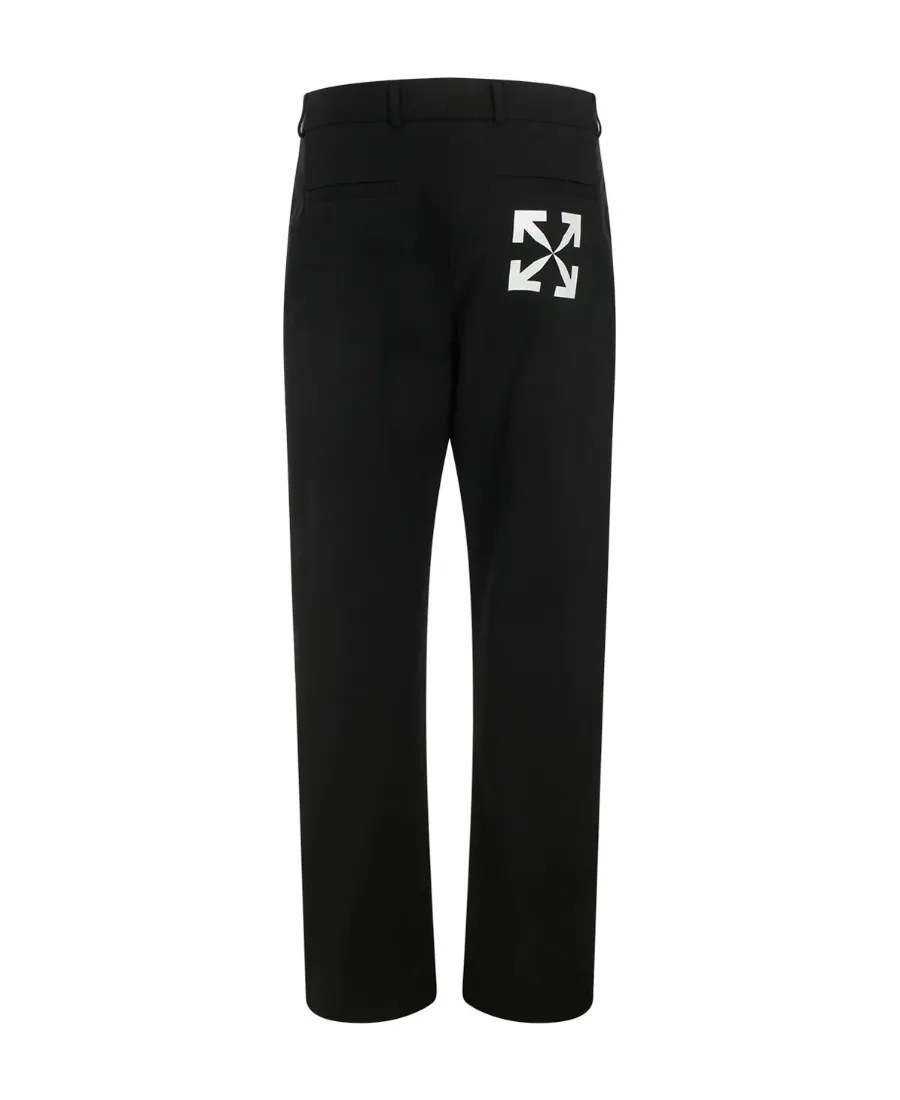 Arrows-Print Straight-Leg Trousers