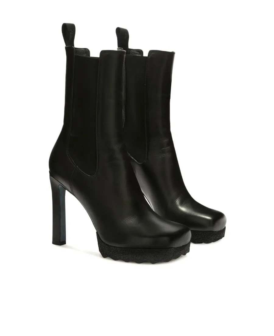 Round Toe High Heel Boots