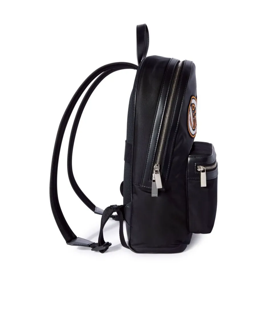 Logo Embroidered Zip-Up Backpack