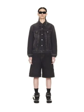 Zip Skate Long-Sleeved Denim Jacket