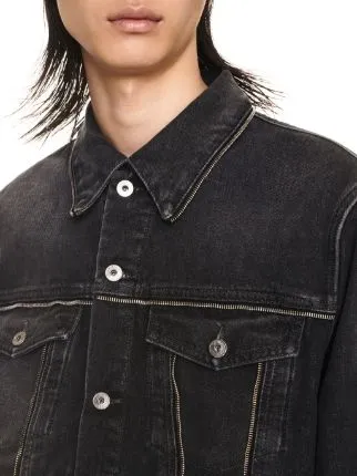 Zip Skate Long-Sleeved Denim Jacket