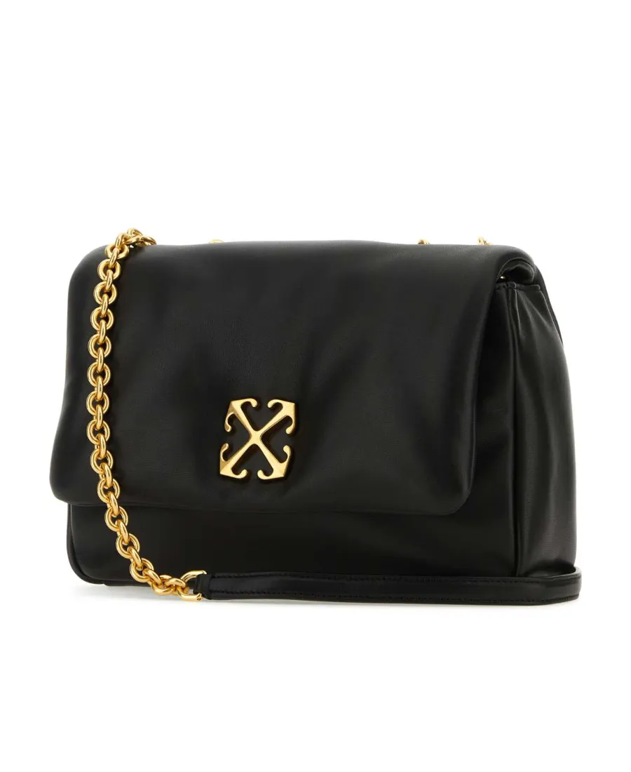 Jitney Logo Plaque Puffer Shoulder Bag