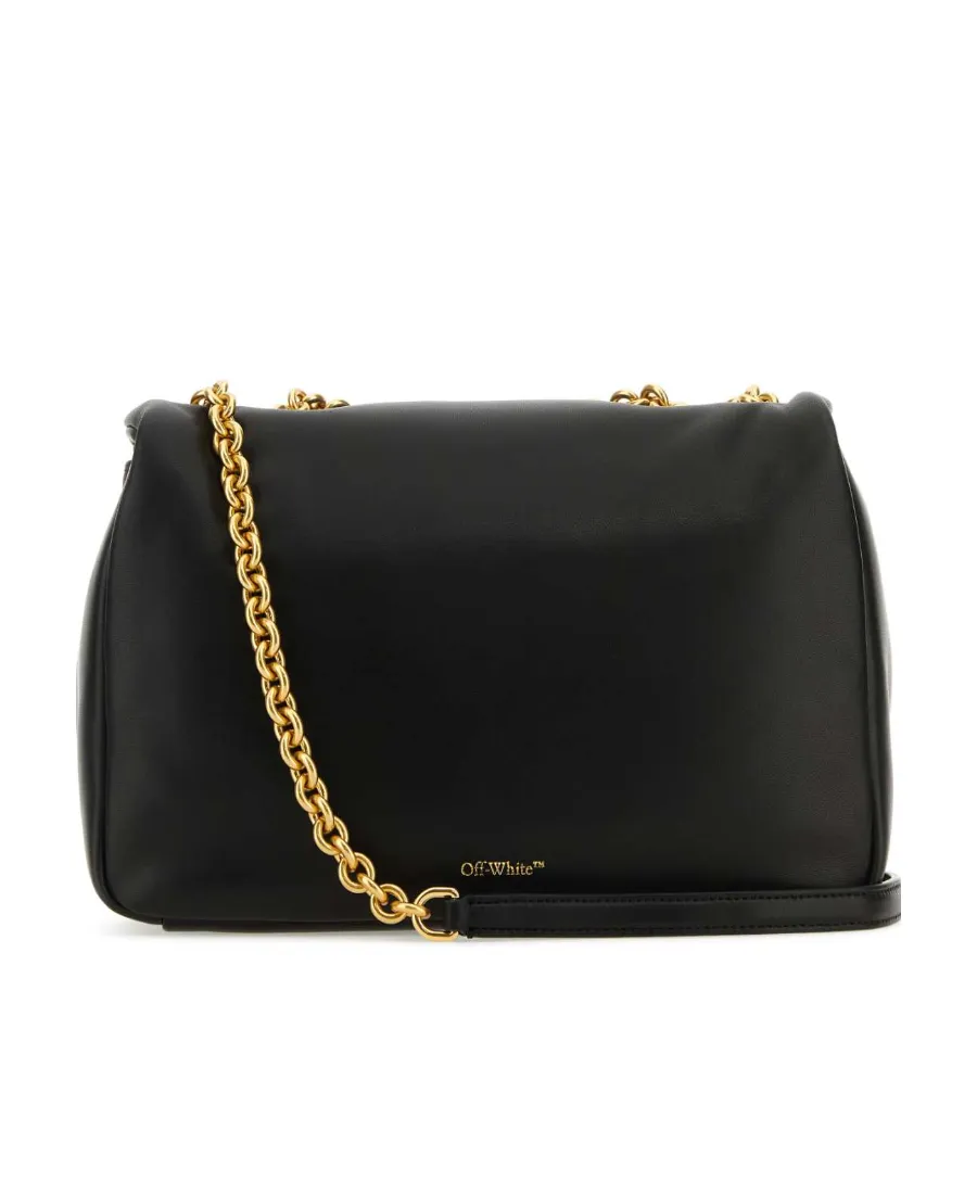 Jitney Logo Plaque Puffer Shoulder Bag