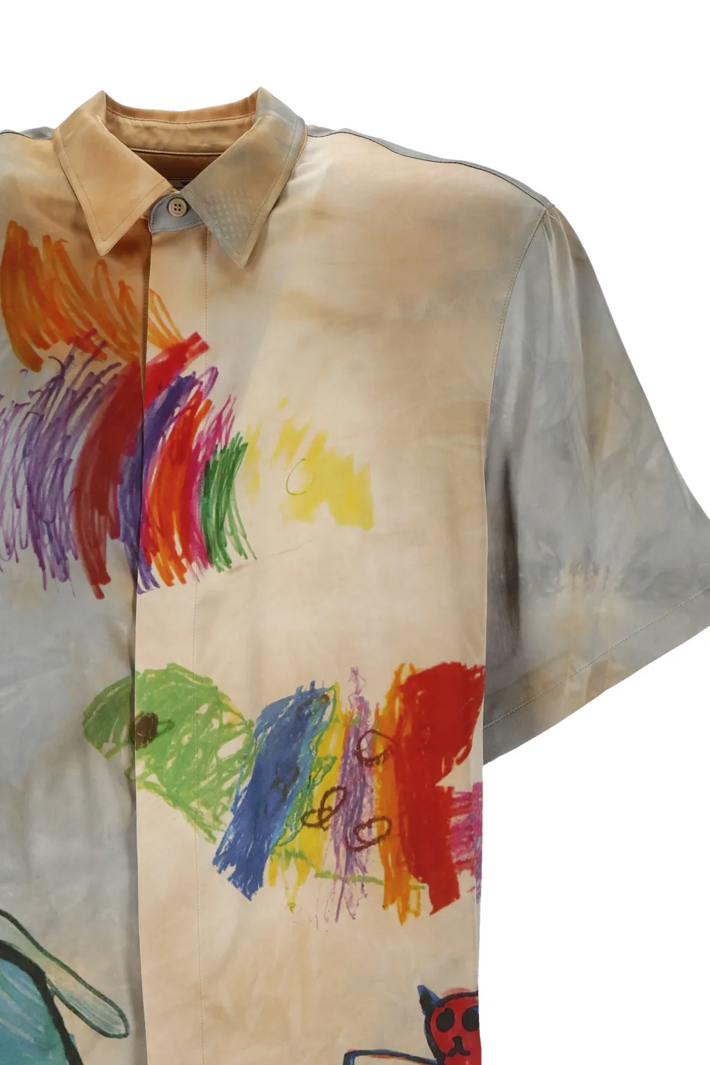 Cartoon Printed Short-Sleeved Shirt