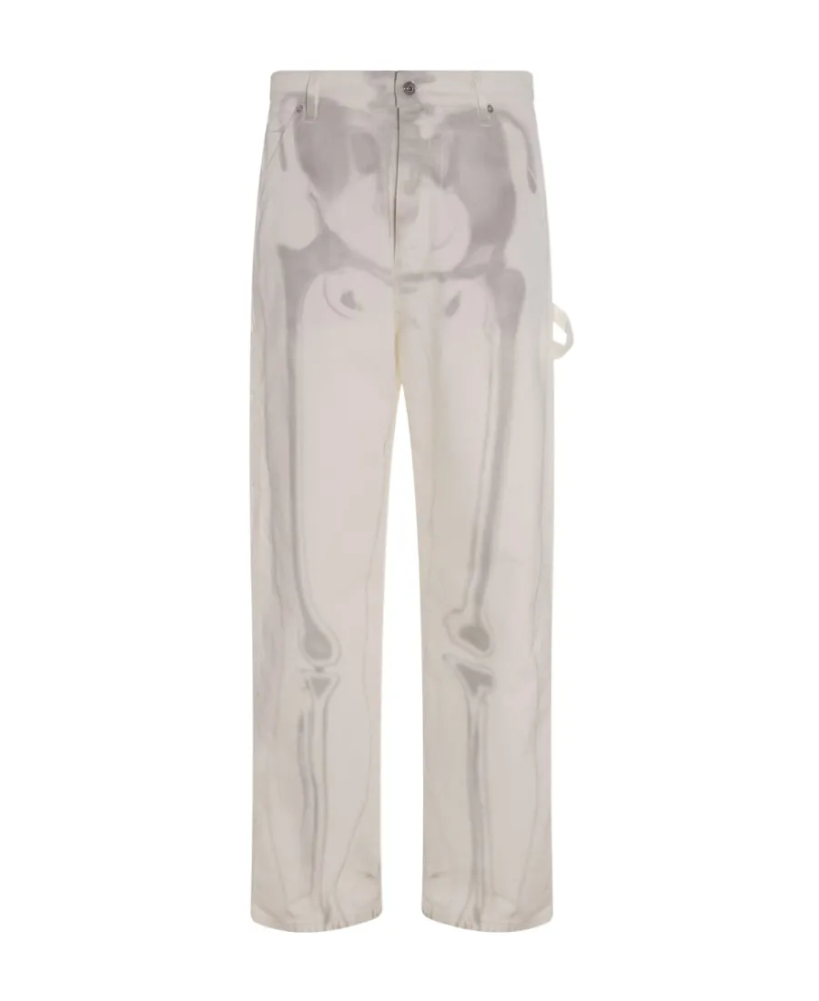 Logo Patch Wide Leg Jeans