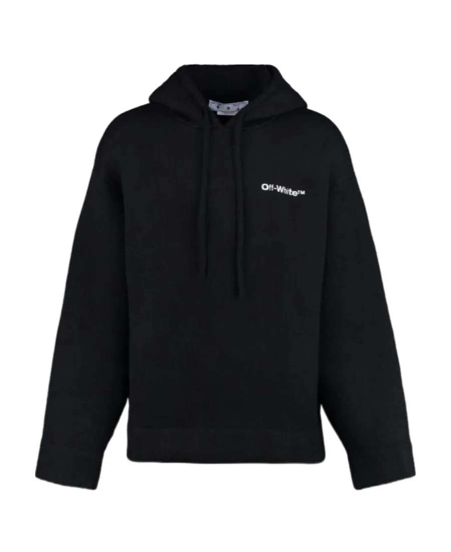 Logo-Printed Knitted Hoodie