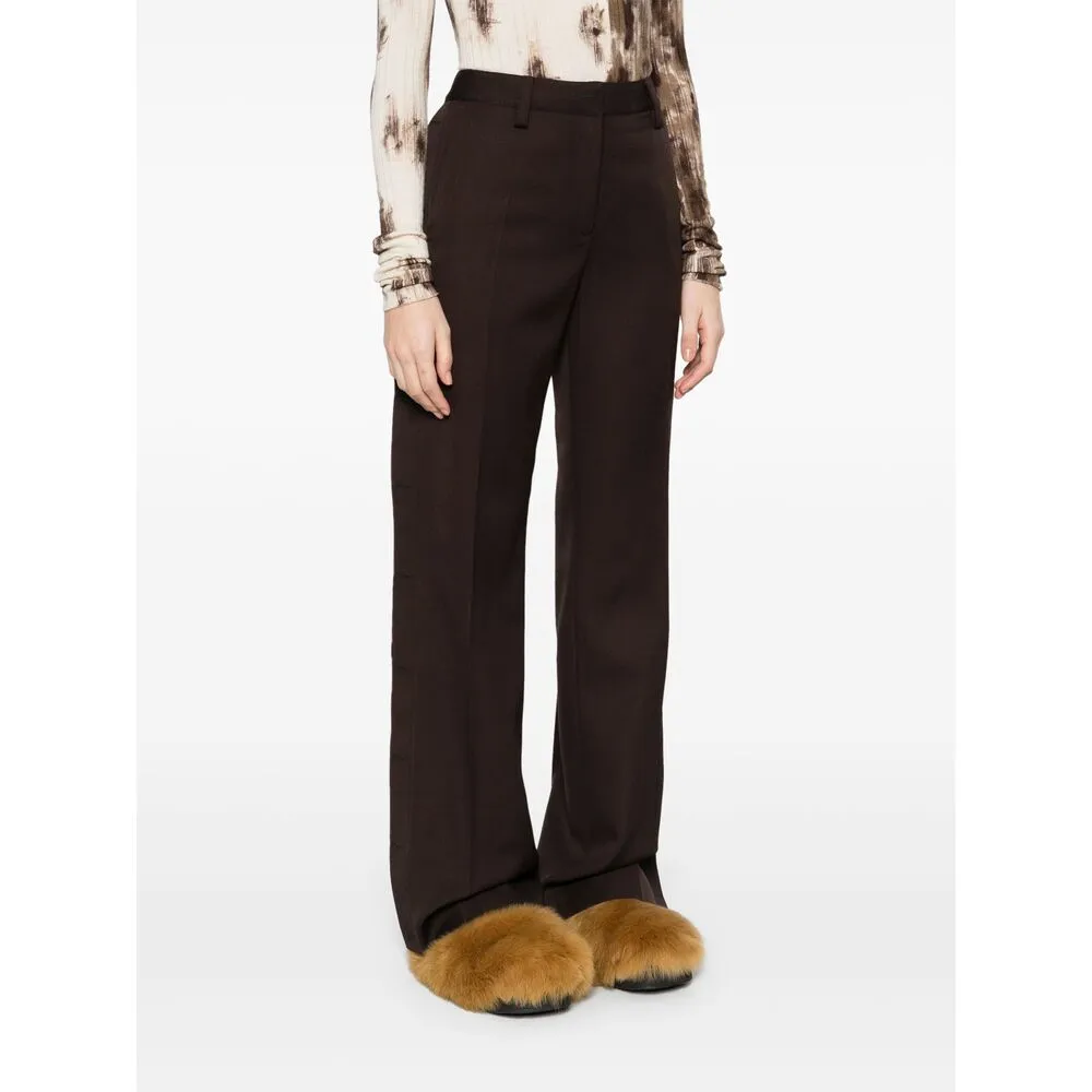 Pleat Detailed Wide Leg Trousers