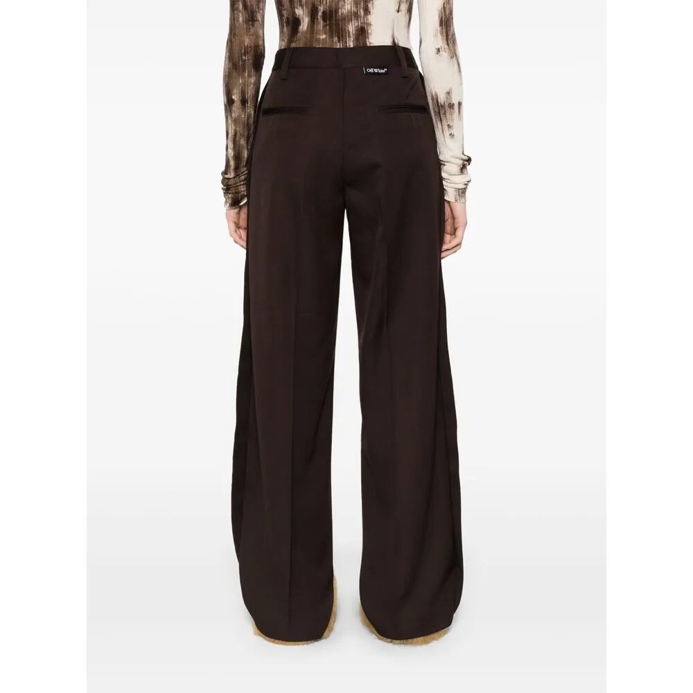 Pleat Detailed Wide Leg Trousers
