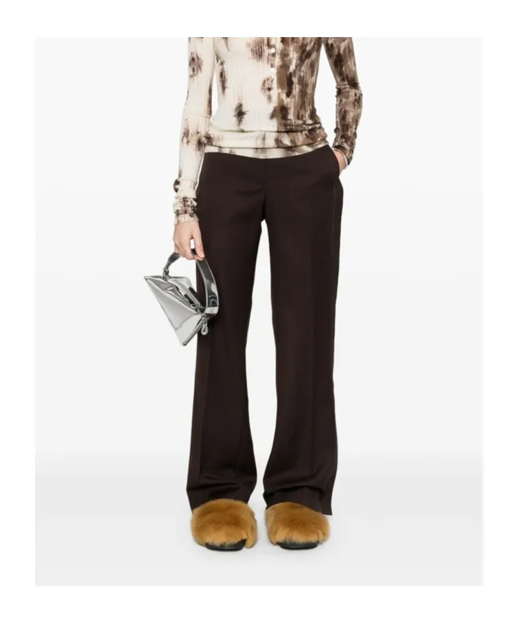 Pleat Detailed Wide Leg Trousers