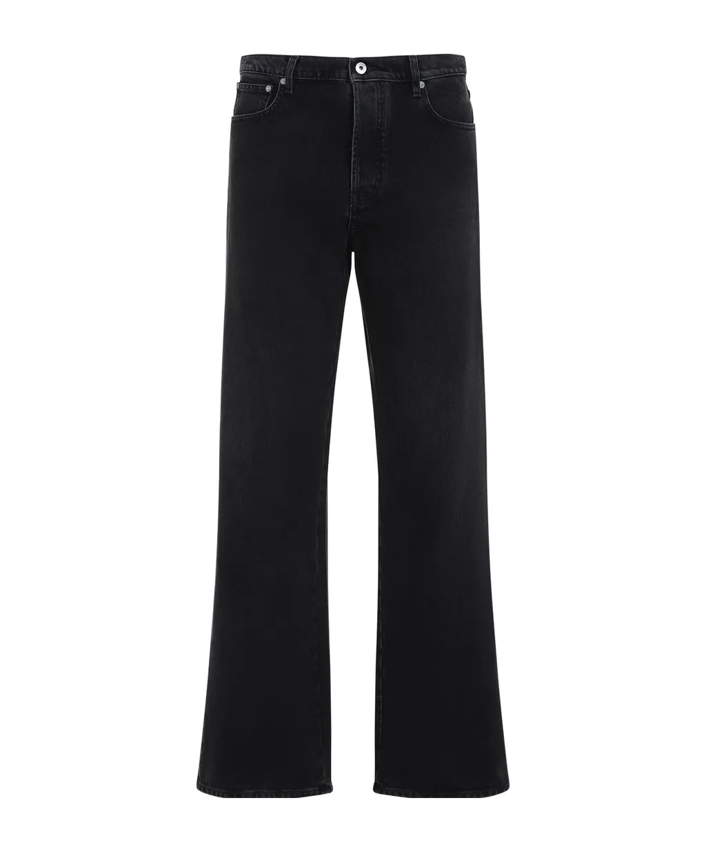 Logo Patch Flared Jeans