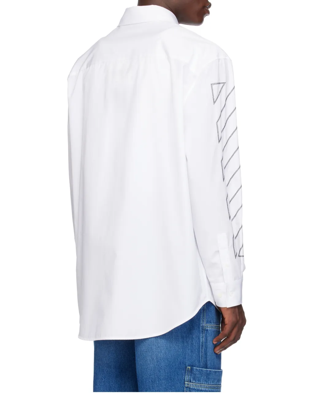Logo Embroidered Long Sleeved Overshirt