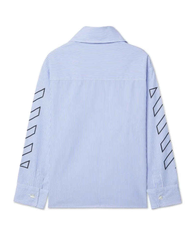 Logo Printed Striped Shirt