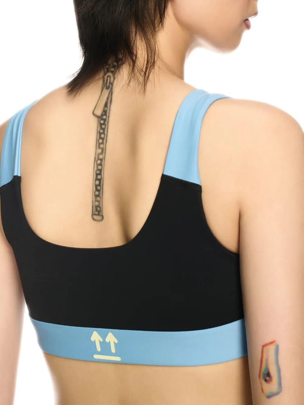 Logo Underband Color-Block Sports Bra