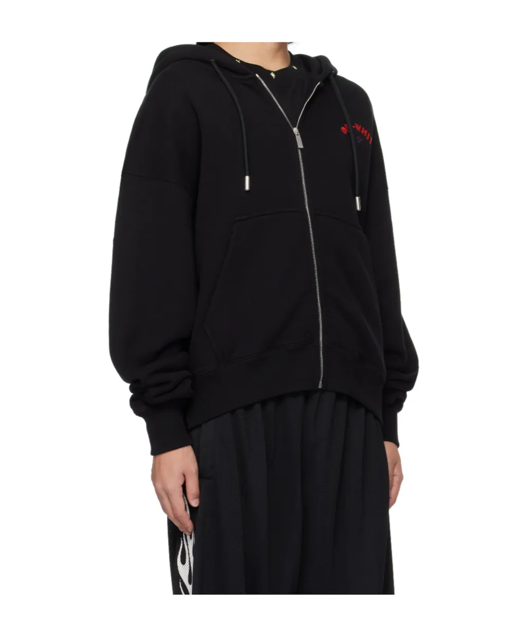 Logo-Print Zip-Up Hoodie