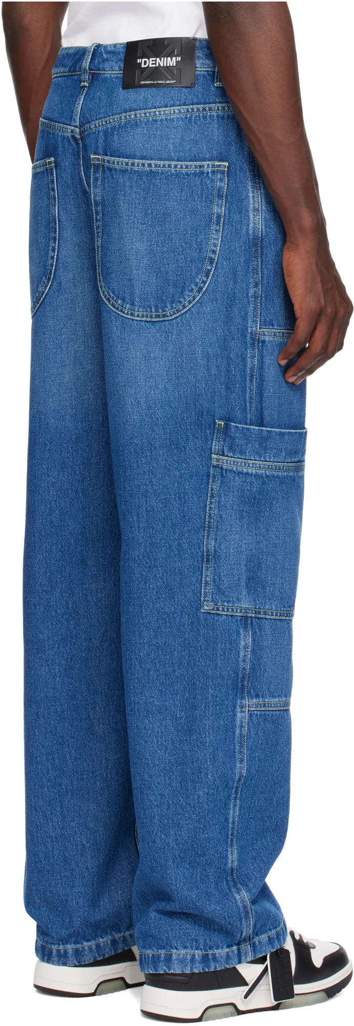 Irregular Logo Embroidered Jeans