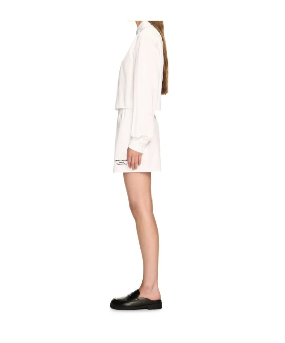 Logo Embroidered Poplin Shorts