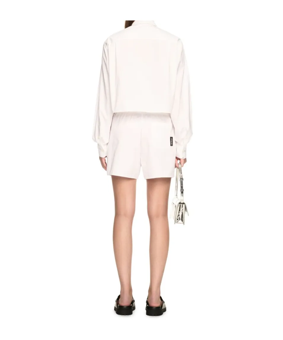 Logo Embroidered Poplin Shorts