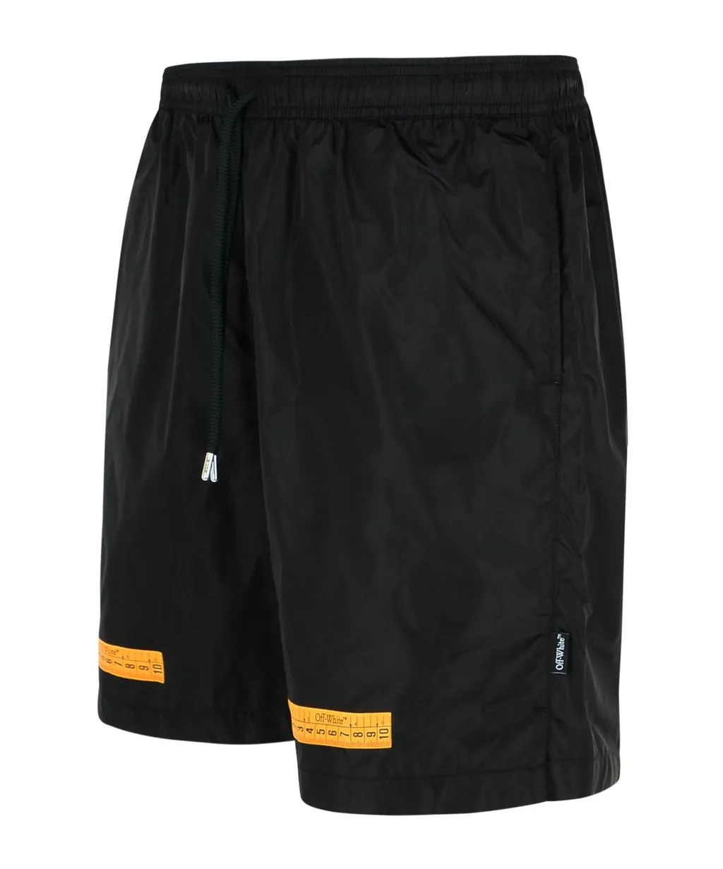 Logo Patch Drawstring Swim Shorts