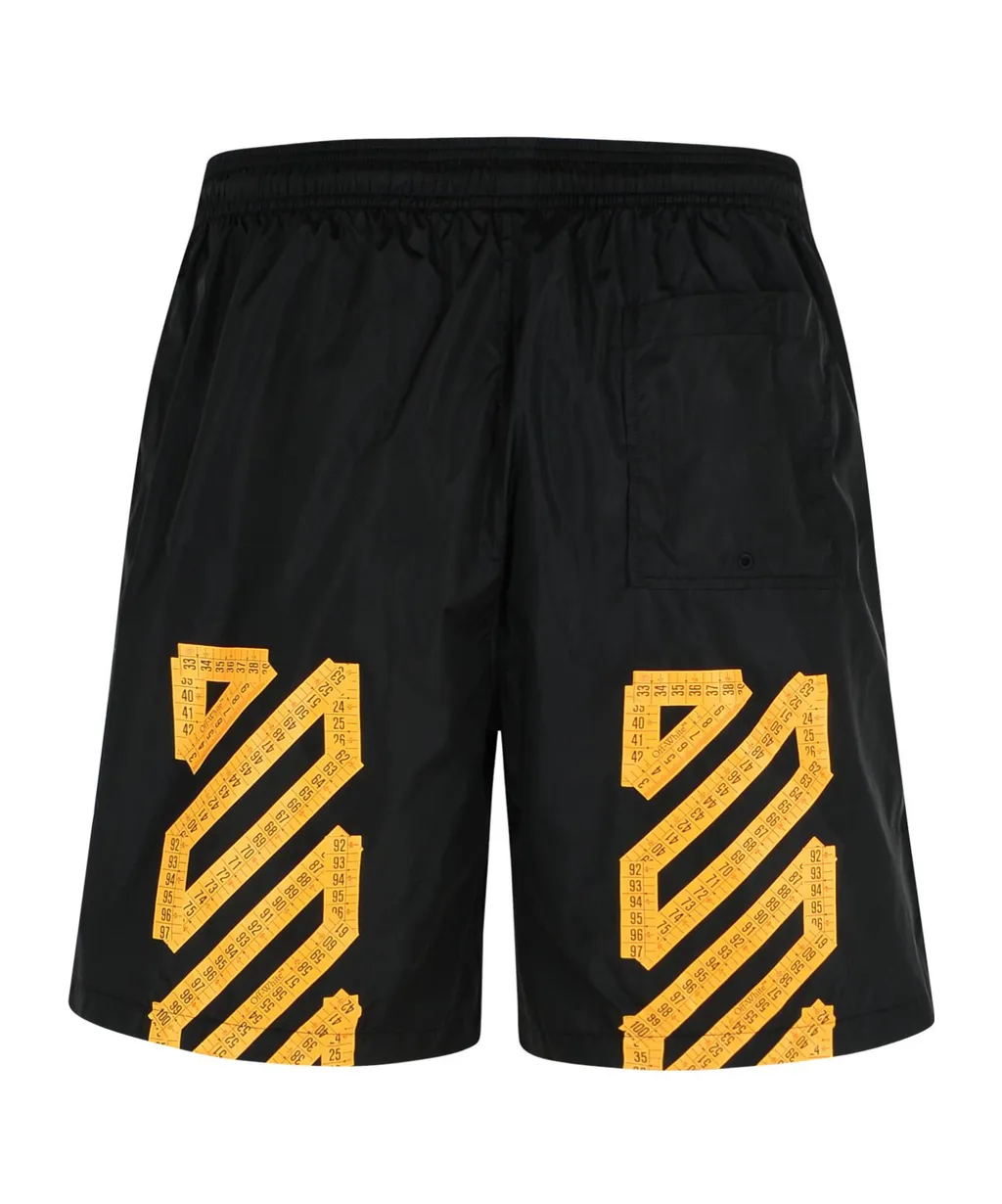 Logo Patch Drawstring Swim Shorts