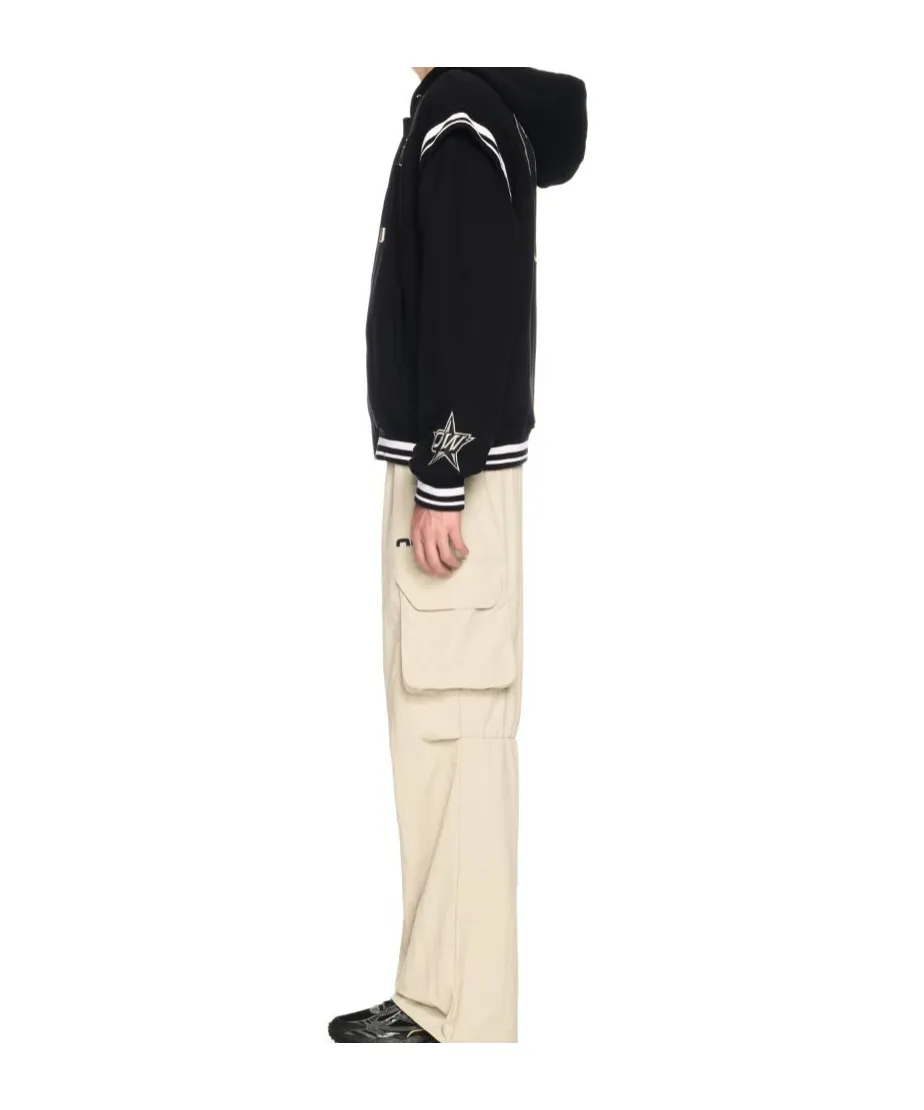 Logo Detailed Drawstring Bomber Jacket