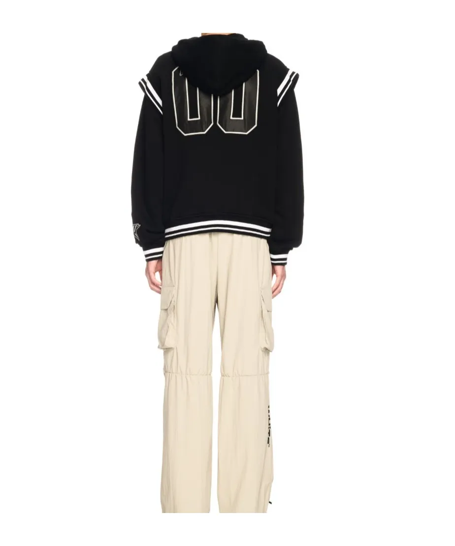 Logo Detailed Drawstring Bomber Jacket