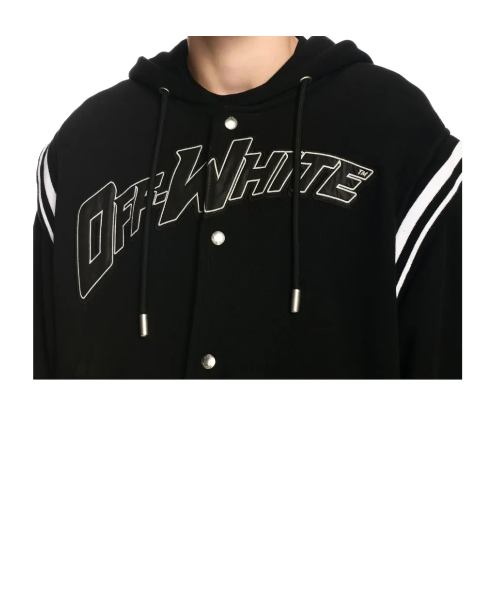 Logo Detailed Drawstring Bomber Jacket