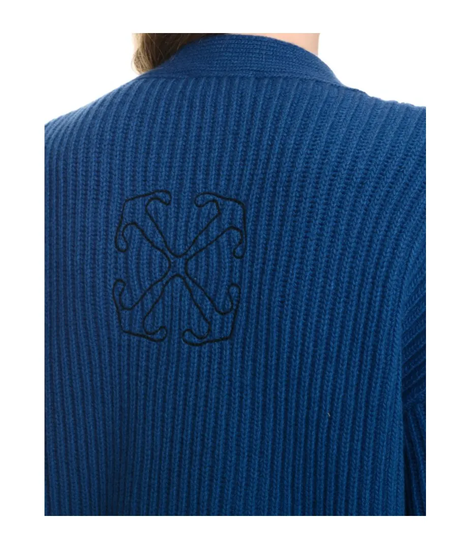 Logo-Embroidered Cardigan