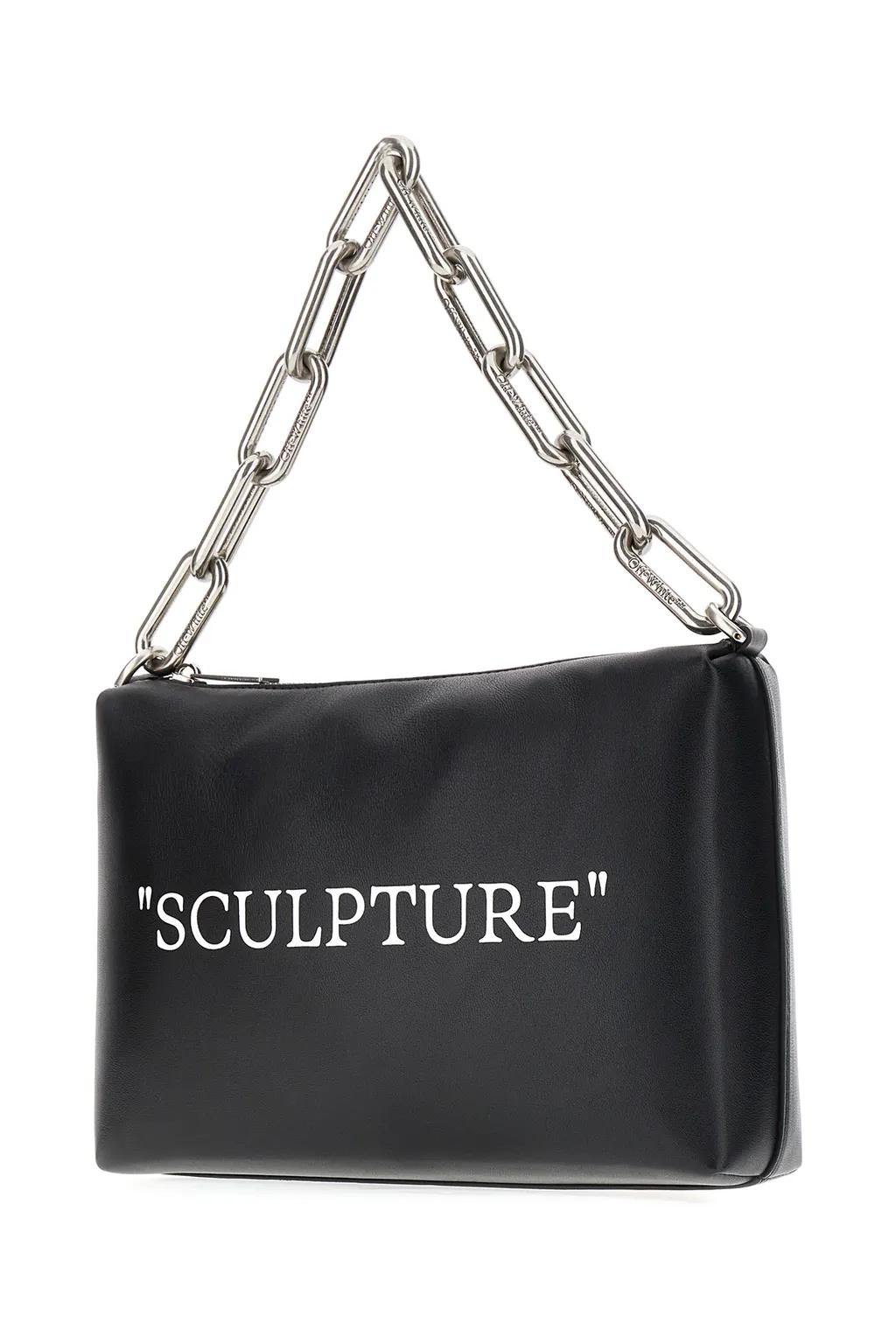 Logo Printed Zip-Up Shoulder Bag