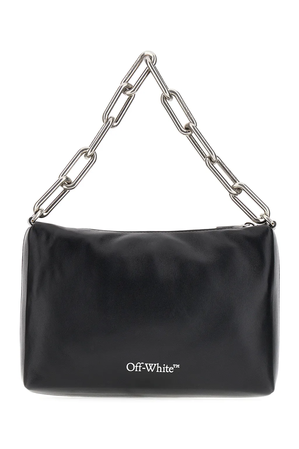 Logo Printed Zip-Up Shoulder Bag