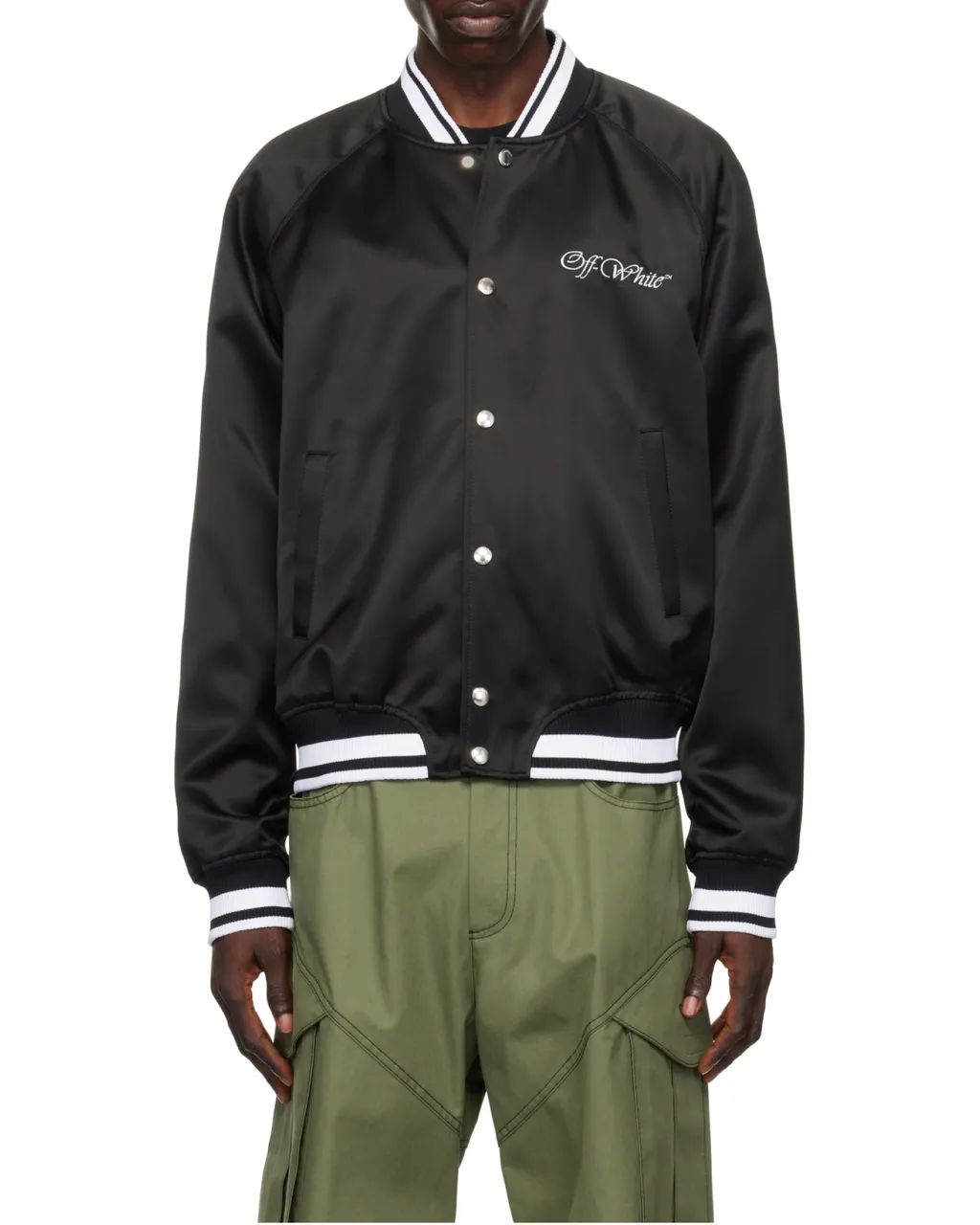 College Straight Hem Bomber Jacket