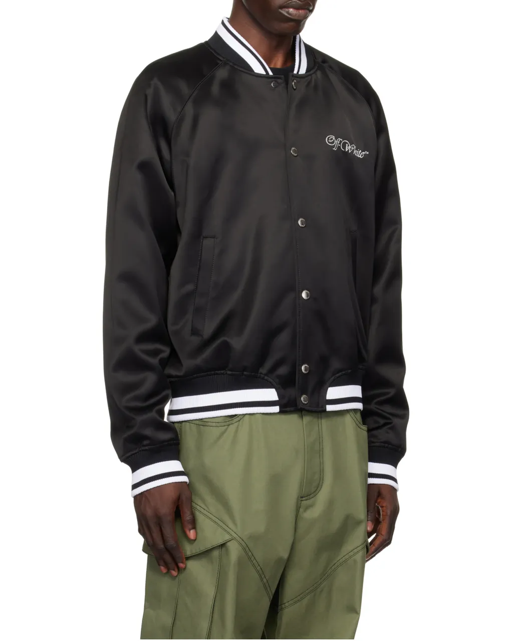 College Straight Hem Bomber Jacket