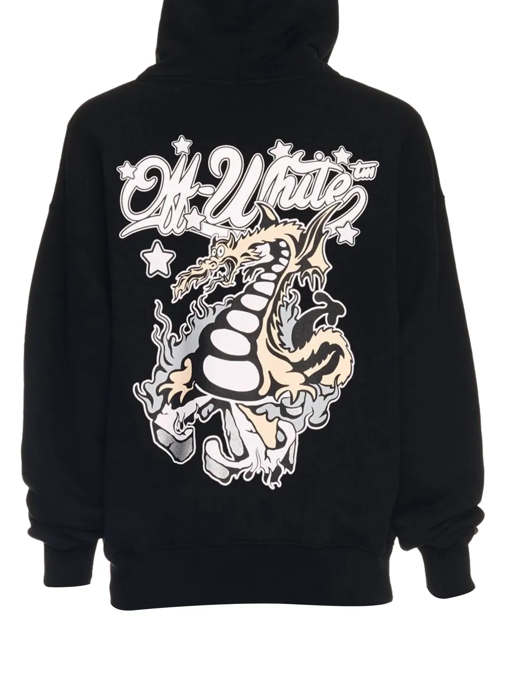 Dragon Printed Drawstring Hoodie