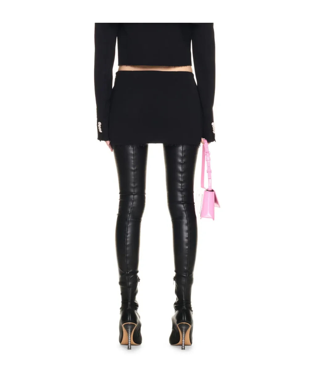 Logo Embroidered Mid-Rise Mini Skirt