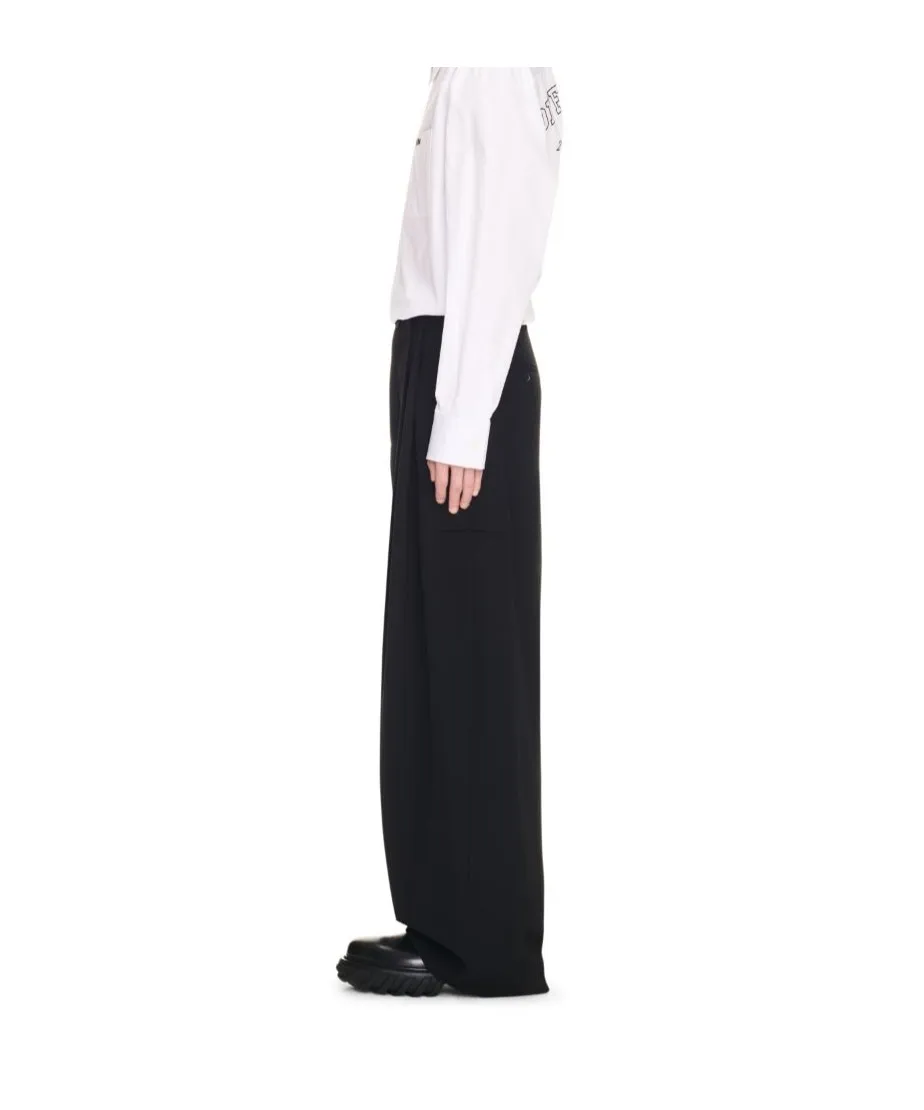 Dart Detailed Wide Leg Pants