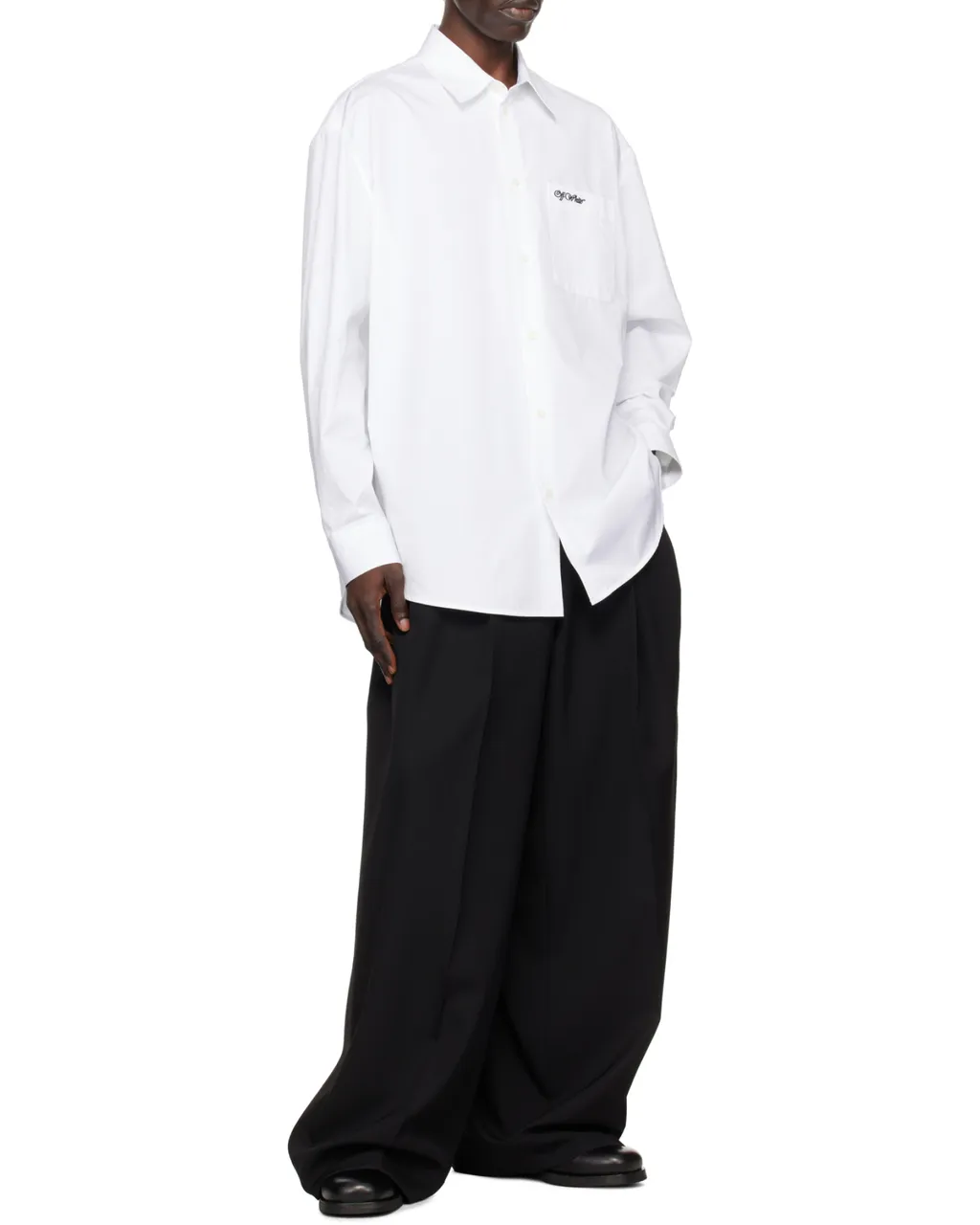 Dart Detailed Wide Leg Pants