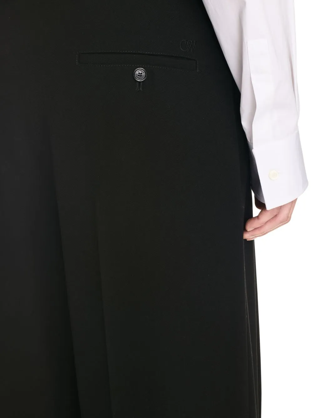 Dart Detailed Wide Leg Pants