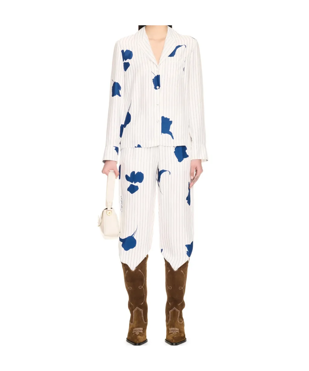 Striped Poplin Pajama Shirt